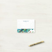 Farbige moderne geometrische Dreiecke Post-it Klebezettel (Auf Schreibtisch)