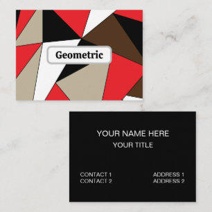 Farbige moderne geometrische Formen Visitenkarte