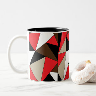 Farbige moderne geometrische Formen Zweifarbige Tasse
