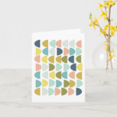 Farbige moderne geometrische Halbkreisformen Karte (Gelbe Blume)