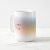 Farbige, moderne, handgeschriebene Skriptvorlage Kaffeetasse (Vorderseite Links)