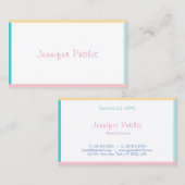 Farbige moderne Handschrift sympathisch Visitenkarte (Vorne/Hinten)