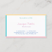 Farbige moderne Handschrift sympathisch Visitenkarte (Rückseite)