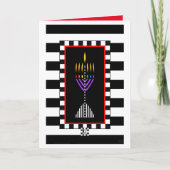 Farbige moderne Menorah Grußkarte Karte (Vorderseite)