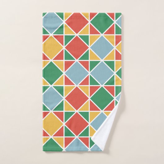 Farbige moderne Mitte des Jahrhunderts l Multi Far Badhandtuch Set (Handtuch)