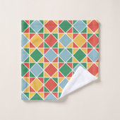 Farbige moderne Mitte des Jahrhunderts l Multi Far Badhandtuch Set (Waschlappen)