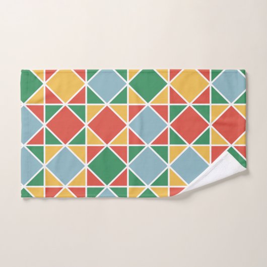 Farbige moderne Mitte des Jahrhunderts l Multi Far Badhandtuch Set (Handtuch)