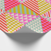 Farbige moderne Patchwork-Quilt-Verpackungspapier Geschenkpapier (Ecke)