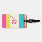 Farbige, moderne Pinselstriche in Aquarellfarben, Gepäckanhänger (Vorderseite horizontal)