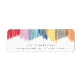 Farbige moderne Randfarben-Rücksendeadressen-Aufkl (Vorne)