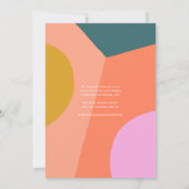 Farbige moderne Retro Volles Foto Aquamarine Overl Save The Date (Rückseite)