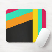 Farbige moderne Streifen Muster Gel Maus-Pad Mousepad (Mit Mouse)