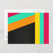 Farbige moderne Streifen Muster Postcard Postkarte (Vorne/Hinten)