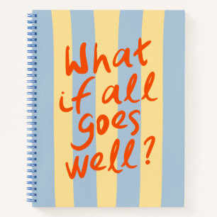 Farbige moderne Typografie-Inspirationszitat Notizblock