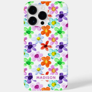Farbige moderne Wasserfarbe Blumen Personalized Case-Mate iPhone 14 Pro Max Hülle