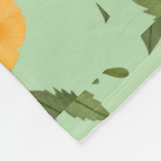 Farbige Mohn-Blume Muster Fleece Blankon (Ecke)