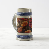 Farbige Mohnblumen Bierglas (Vorderseite Links)