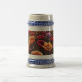 Farbige Mohnblumen Bierglas (Mittel)