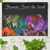 Farbige Mohnblumen Blume 1/2 Klappküche Handtuch (Gefaltet)