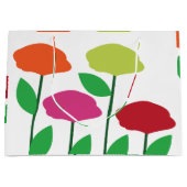 Farbige Mohnblumen-Blume Große Geschenktüte (Vorderseite)