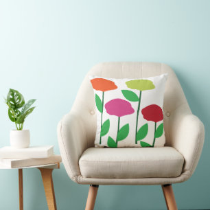 Farbige Mohnblumen Blumen Floral Kissen