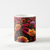 Farbige Mohnblumen Kaffeetasse (Mittel)
