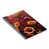 Farbige Mohnblumen Notizblock (Rechte Seite)