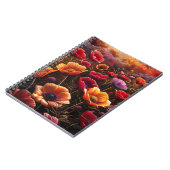 Farbige Mohnblumen Notizblock (Linke Seite)