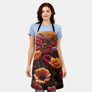 Farbige Mohnblumen Schürze
