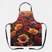Farbige Mohnblumen Schürze (Vorderseite)