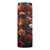 Farbige Mohnblumen Thermosbecher (Rückseite)