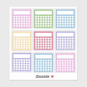 Farbige monatliche Habit-Tracker Aufkleber