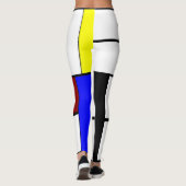 Farbige mondrianische Stylage Leggings (Rückseite)