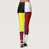 Farbige mondrianische Stylage Leggings (Rückseite)