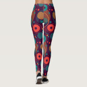 farbige monochrome Formen Leggings (Rückseite)