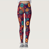 farbige monochrome Formen Leggings (Vorderseite)