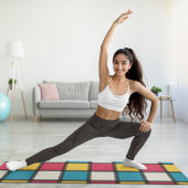 Farbige monochrome Karos Yogamatte