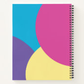 Farbige Monogram Name Sketchbook Notizblock (Rückseite)