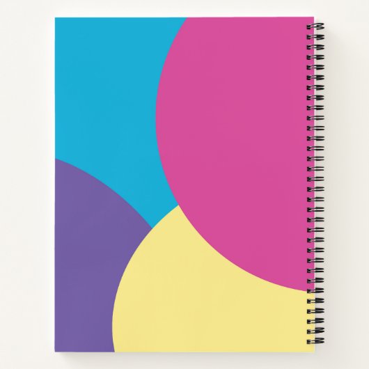 Farbige Monogram Name Sketchbook Notizblock (Rückseite)