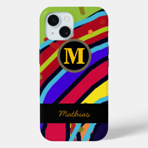 farbige Monogramm abstrakt cool Case-Mate iPhone Hülle