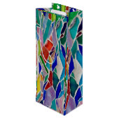 Farbige Monogramm Geschenktüte Für Weinflaschen (Rückseite Schrägansicht)