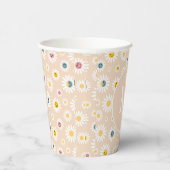 Farbige Monogramm Lächeln Daisy personalisiert Pappbecher (Rechts)