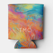 Farbige Monogramm-Malvorlagen für Abstrakte Kunst Dosenkühler (Vorderseite)