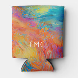 Farbige Monogramm-Malvorlagen für Abstrakte Kunst Dosenkühler