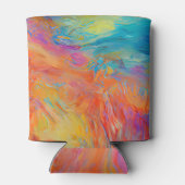 Farbige Monogramm-Malvorlagen für Abstrakte Kunst Dosenkühler (Rückseite)