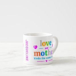 farbige Monogramm-Muttersprache Espressotasse