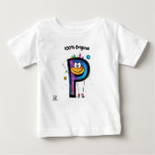 Farbige Monogramm P - Spaß und benutzerdefinierbar Baby T-shirt (Vorderseite)