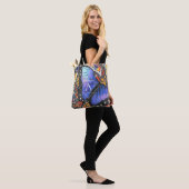 Farbige Monogramm Pop Art Butterfly Tasche (Am Model)