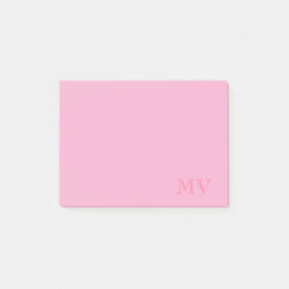 Farbige Monogramm-Post-it-Notizen Post-it Klebezettel