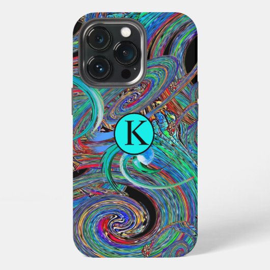 Farbige Monogramm-Trendy-Abstract-Case-Mate iPhone Hülle (Hinten)